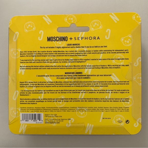 Moschino + Sephora Liquid Marker Lipstick 3 Piece New in box Limited Edition - Picture 2 of 3